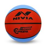 Nivia 633 Rubber Europa Basketball, Size 5 (Multicolour)