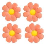 AVS Flower Pillow Sunflower Shaped Throw Pillow Sofa Cushions Set of 4 | Sofa Pillow, Back Cushion, Cushions for Sofa, Cushion Pillow for Car, Sofa Pillow, Cushions for Bed (35 Cm) (Pink)