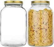 2 Pack - 1 Gallon Glass Mason Jar W