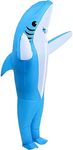 AICHLO Inflatable Shark Costume for Adult Shark Blow Up Costume Shark Inflatable Costume Inflatable Halloween Costumes for Men Funny Christmas Women Kids Party Shark Suit (Blue)