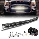BraveWAY LED Light Bar Curved 38 Inch Single Row Offroad Lighting Driving Lightbar Spot Flood Combo Beam LED Work Light for Trucks UTV ATV SUV 4WD 4X4 Pickup