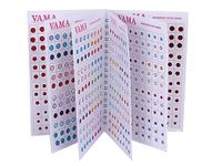 VAMA Fashions Black Border Outline Sketch Red Maroon Multicolour Kumkum Bindis Sticker Bindiya Spiral Bride Groom Dulhan Bindi Book for Women (Black Border Small Bindi Booklet)