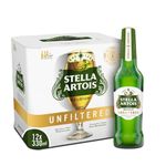 Stella Artois Unfiltered bottles, 330 ml (Pack of 12)