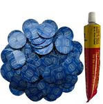 Quick-Fix Cycle Puncture Repair Patches, Essential Repair Patches for Cyclists- 100 pcs Made with German Technology (with 50ML Solution Tube)