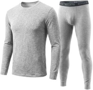Nullktie Mens Thermal Underwear Set Fleece Lined Long Johns Base Layer Warm