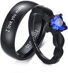 VNOX Custom Couple Rings Set, His a