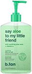 b.tan Aloe Vera Gel | Say Aloe To My Little Friend - Ultra Hydrating, Soothing After Sun Aloe Gel with Vitamin E, Leaves Skin Soft & Smooth & Prevents Icky Peeling Feeling, Paraben Free, 16 Fl Oz