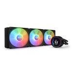 NZXT Kraken Elite RGB 360-360mm AIO CPU Liquid Cooler - Customizable 2.36"" Wide-Angle LCD Display for GIFS, Images, Performance Metrics - High-Performance Pump - 3 x F120 RGB Core Fans - Black