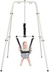 Hapbabe 2 in 1 Baby Jumper with Stand, Premium Spring, for Infant 6-12 Months, Easy to Fold and Storage, Star+Gray