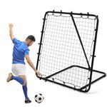 Liliful Portable Soccer Rebound Net Rebounder 3 Ft x 3 Ft Adjustable and Foldable Multi Sport Training Bounce Back Net for Backyard Soccer Football Basketball Baseball Softball Pitch Back