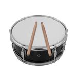 Lechnical 12inch Snare Drum Head with Drumsticks Shoulder Strap Drum Key for Student Band(Black)