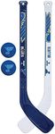 Franklin Sports St. Louis Blues NHL Mini Hockey Stick Set - NHL Team Knee Hockey Stick and Ball Set - Two Player Stick Set - Great Toy for Kids