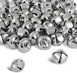 Jingle Bells, 40 Pcs 25mm Metal Craft Bells for DIY Festival Home Christmas Decor (Silver)