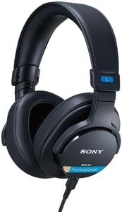 Cuffie Sony MDR-M1 Studio - Cablate, Riproduzione a banda ultra larga (5 Hz-80 kHz), Ideali per registrazioni e mixaggi in studio, Design leggero(216 g), Include 2 cavi rimovibili di alta qualità,Nere