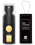 AIR-ROMA Black Musk Premium Car Perfume|Fine Fragrance Car Air Freshener|Anti Odour Technology|Car Accessory Interior Fabric Spray|400+ Long Lasting Air Freshener Scent (60 Ml)