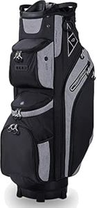 LIVSINGOLF 14 Way Golf Cart Bag for Push Bag Classy Design Full Length with Cooler, Rain Hood, Putter Well (Black)