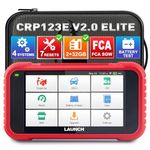 2026 Upgraded Launch OBD2 Scanner CRP123E V2.0 Elite, Diagnostics Tool for Engine, ABS, SRS, at, with 7 Resets, Oil/Throttle/SAS/BMS/EPB/DPF/ABS Bleeding, Battery Test, FCA SGW, Lifetime Updates
