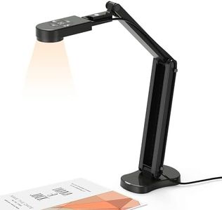 Kitchbai 4K USB Document Camera for Teacher, 8MP Webcam & Visualiser for A3 Size with Dual Microphones, 3-Level LED Light, Image Invert, Foldable for Live Demo, Work with Windows, macOS and Chrome OS