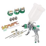 YaeTek HVLP Feed Air Spray Gun 3 Nozzles 1.4mm 1.7mm 2.0mm, Professional Air Paint Kits with 600cc Cup for Car Primer, Surface Painting, Coatings