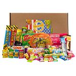 Super Sour Sweet Gift Box Hamper 34 Treats Ultimate American and World Candy. Gift for Children or Adults as Birthday Christmas Easter Gift. Extreme Sour contains Warheads Toxic Waste etc