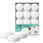 Bolsius - Maxi Floating Candles - White - 12 Pieces in a Box - Ø 7.6 cm - Burning Time 8 Hours - Fragrance-Free - Paraffin Wax - XL Floating Candle - Various Occasions