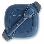 UCO ECO 5-Piece Camping Mess Kit with Bowl, Plate, Switch Spork Utensil Set - Ocean Blue