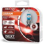 OSRAM NIGHT BREAKER LASER HB4/9006, next generation, 150% more brightness, halogen headlamp, 9006NL-HCB, 12V, passenger car, duo box (2 lamps)