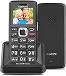 Easyfone T200 4G Unlocked Easy-to-Use Mobile Phone for Seniors, Big Button Clear Sound Cell Phone with SOS Button and Charging Dock