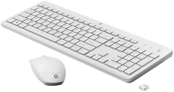 HP 230 Wireless Keyboard and Mouse Set, White