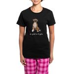 CafePress Good Boxer Puppy Women's Dark Pajamas Womens Novelty Cotton Pyjama Set, Comfortable PJ Sleepwear