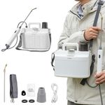 Kraft Seeds 5L Electric Garden Sprayer for Plants, USB-C Rechargeable Spray Bottle with 3.7V Battery, 120-180 Min Runtime, Adjustable Nozzle, Water Spray Pump for Agriculture, Home Garden, Car Wash