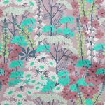 oneOone Polyester Spandex Dark Rose Brown Fabric Asian Floral Botanical Flower Dress Material Fabric Print Fabric by The Yard 56 Inch Wide