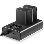 ENEGON EN-EL25 EN-EL25A Rechargeable Battery 2-Pack and Smart LED Dual Charger Kit for Nikon Z Series, Z50, Z 50, Z FC, Nikon EN-EL25, EN-EL25A, 4241 and Nikon MH-32 Digital Camera