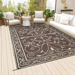 Famibay Outdoor Garden Rugs Waterproof Patio Mats Portable Lightweight Picnic Blanket Outdoor Area Rug for Balcony Backyard Front Porch Pool Deck