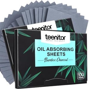 Teenitor 200 Counts Blotting Paper for Oily Skin, Face Oil Sheets with Bamboo Charcoal, Oil Blotting Sheets for Face Oil Absorbing Sheets for Face Men Women, Oil Control Film 3.93" x 2.75"