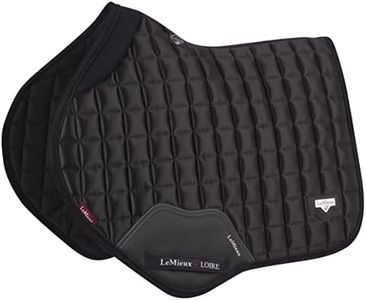 LeMieux Close Contact Loire Memory Square Saddle Pad - Saddle Pads for Horses - Equestrian Riding Equipment and Accessories (Black - Large)