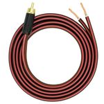 RCA to Bare Wire Speaker Cable Speaker Bare Wire Cables to RCA Plugs Adapter Repair Speaker Cord, Heavy 14 Gauge Speaker Wire to RCA Connector for Speakers Amplifier TV Subwoofer (10FT)