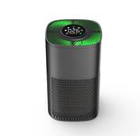 VR7 Air Purifier with HEPA Air Filter System to Reduce Dust, Allergies, Hay Fever, Pollen & Odors 99.97%, CADR 210 (m³/h), (36m²) Air Quality Freshen Indoor Air with Quiet Operation. [A++] (Black)