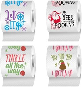 Christmas Toilet Paper Roll Pack of 4 - Funny Toilet Paper, Funny Gag Gifts Christmas, Novelty Toilet Paper, Holiday Toilet Paper Roll, Toilet Paper Jokes, Christmas Joke Toilet Paper, White