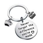 MYOSPARK Secretary Keychain Administrative Assistant Gift Never Forget The Difference You've Made Gift For Personal Assistant (Difference secretary keychain)