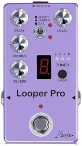 Looper Pro Pédale d'effet numérique 40 s Enregistrement en boucle Reverb Chorus Delay et Tuner Sound