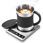 COSORI Stainless Steel Coffee Mug Warmer and Mug Set - Silver, 500ml