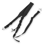 KRYDEX Tactical 2 point Wide Padded Rifle Gun Sling Durable Shoulder Padded Strap,Length Adjustable (Black)