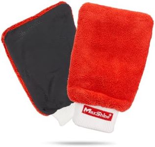Maxshine Universal Fine Grade Car Wash Clay Mitt – Professional Microfiber Clay Mitt Removes Contaminants from Paint, Glass, Chrome & Plastic – Reusable Car Detailing Clay Bar (Red - Microfiber)