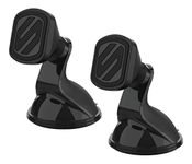 SCOSCHE MMWSM-2PKXCES0 MagicMount Select Magnetic Phone, GPS Suction Cup Mount for Car, Home or Office, Black (Pack of 2)