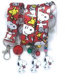 Molly's Charms customised red lanyard and optional cartoon keyrings (SNPY heart) - various designs