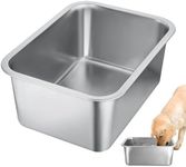 3 Gallons Extra Large Dog Water Bowl, Durable Stainless Steel Dog Bowl, Safe High Capacity Water and Food Bowl for Large, X-Large Breed Dogs Indoor Outdoor