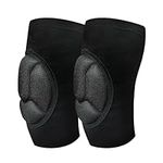 Protective Knee Pads,Knee pads sports adults,Thick Sponge Anti-Collision Knee,for Volleyball,Basketball,Football,Dance,Skateboard,Outdoor Sport Highly Elastic Knee Protector 1 Pair-Black (size L)