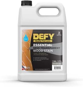 DEFY Essential Semi-Transparent Outdoor Wood Stain and Sealer in One, 1 Gallon, Driftwood Gray - Wood Sealer Outdoor Waterproof Deck Stain