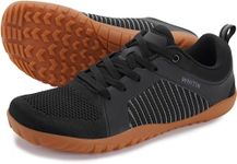 WHITIN Men's Barefoot Trail-Running Shoes | Wide Toe-Box | Zero-Drop Sole | Optimal Traction, W51 Black Gum, 8 Wide